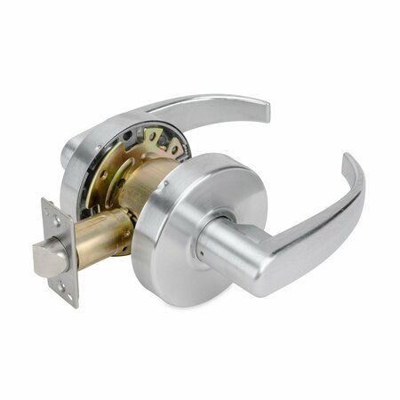 Global Door Controls Brushed Chrome Pisa Style Commercial Passage Lever Set GAL-1110P-626